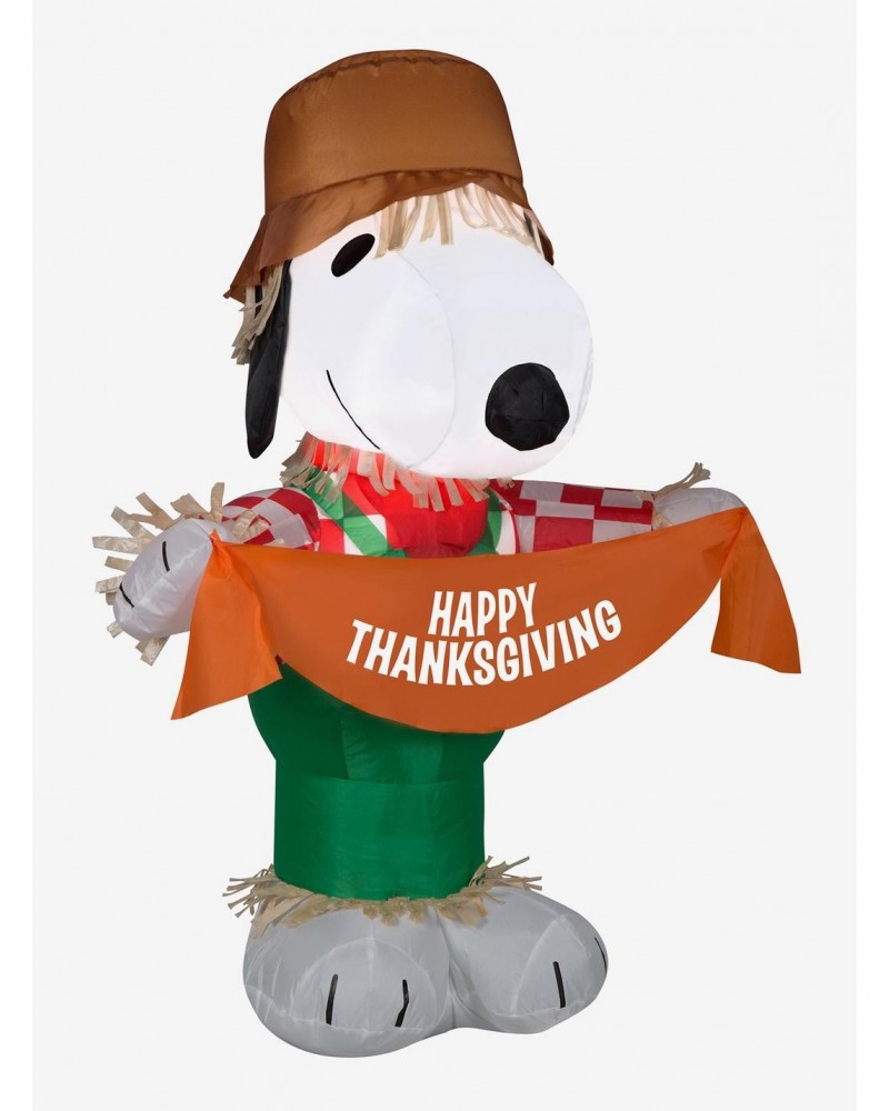 Peanuts Snoopy Scarecrow Thanksgiving Inflatable Décor $23.47 Décor