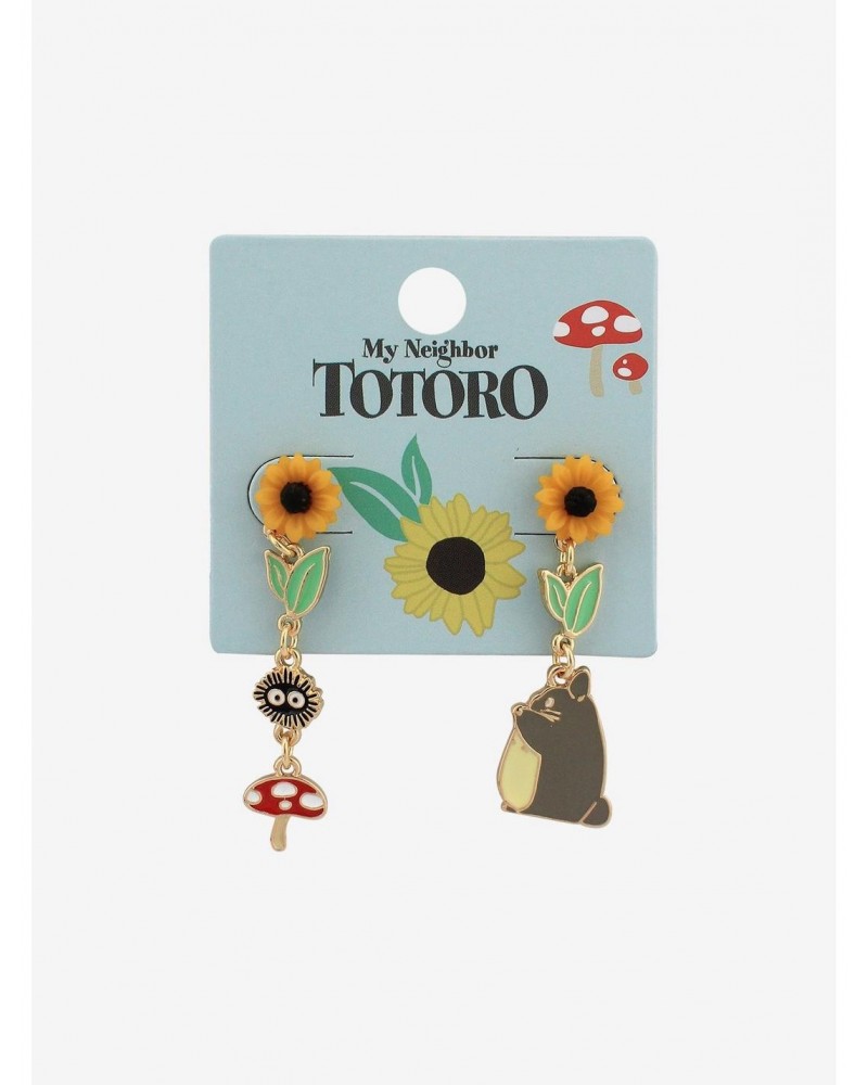 Studio Ghibli My Neighbor Totoro Sunflower Mismatch Earrings $3.17 Earrings