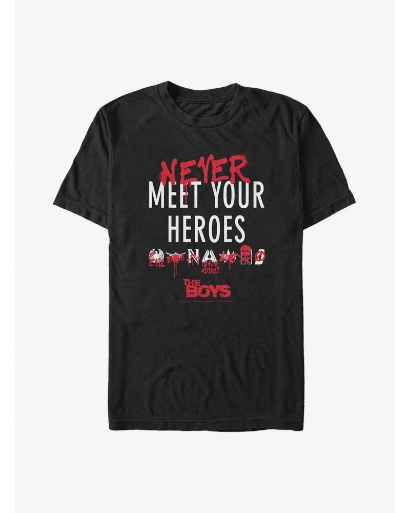The Boys Never Meet Your Heroes Graffiti Big & Tall T-Shirt $11.00 T-Shirts