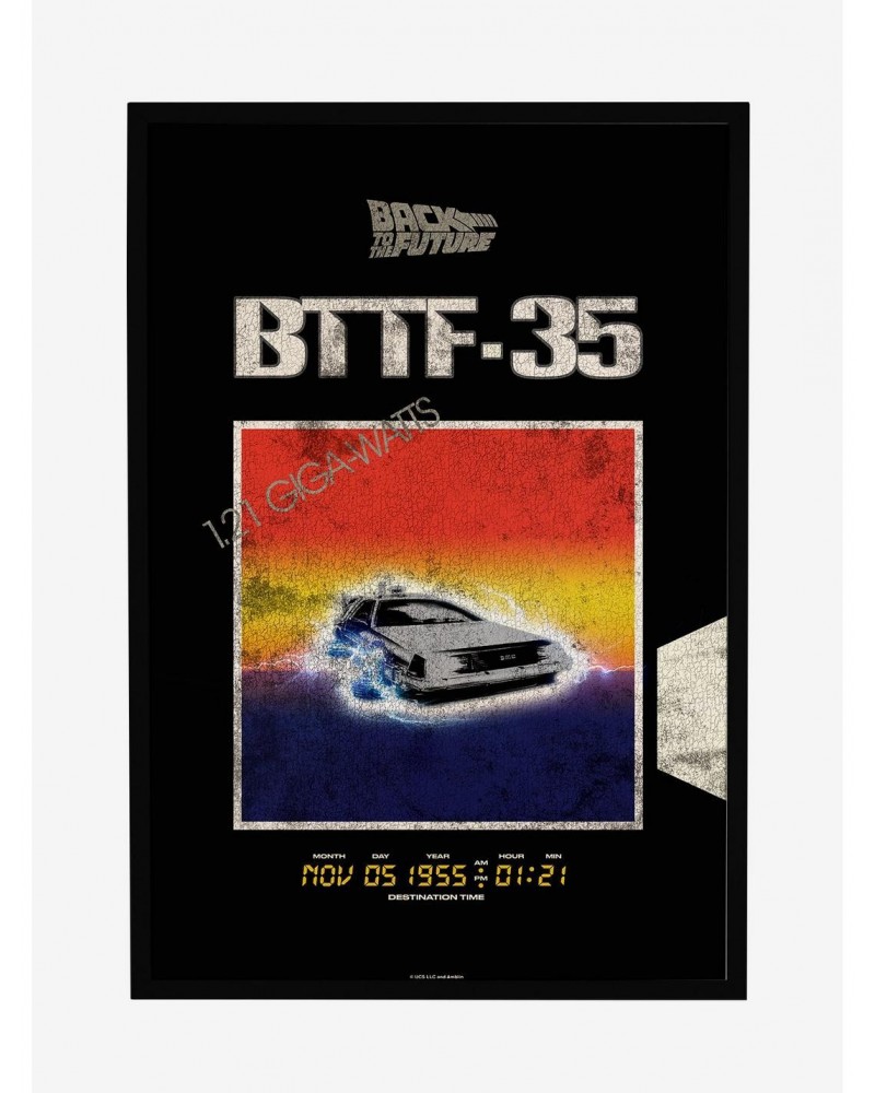 Back To The Future Delorean 1955 Destination Framed Poster $35.16 Posters