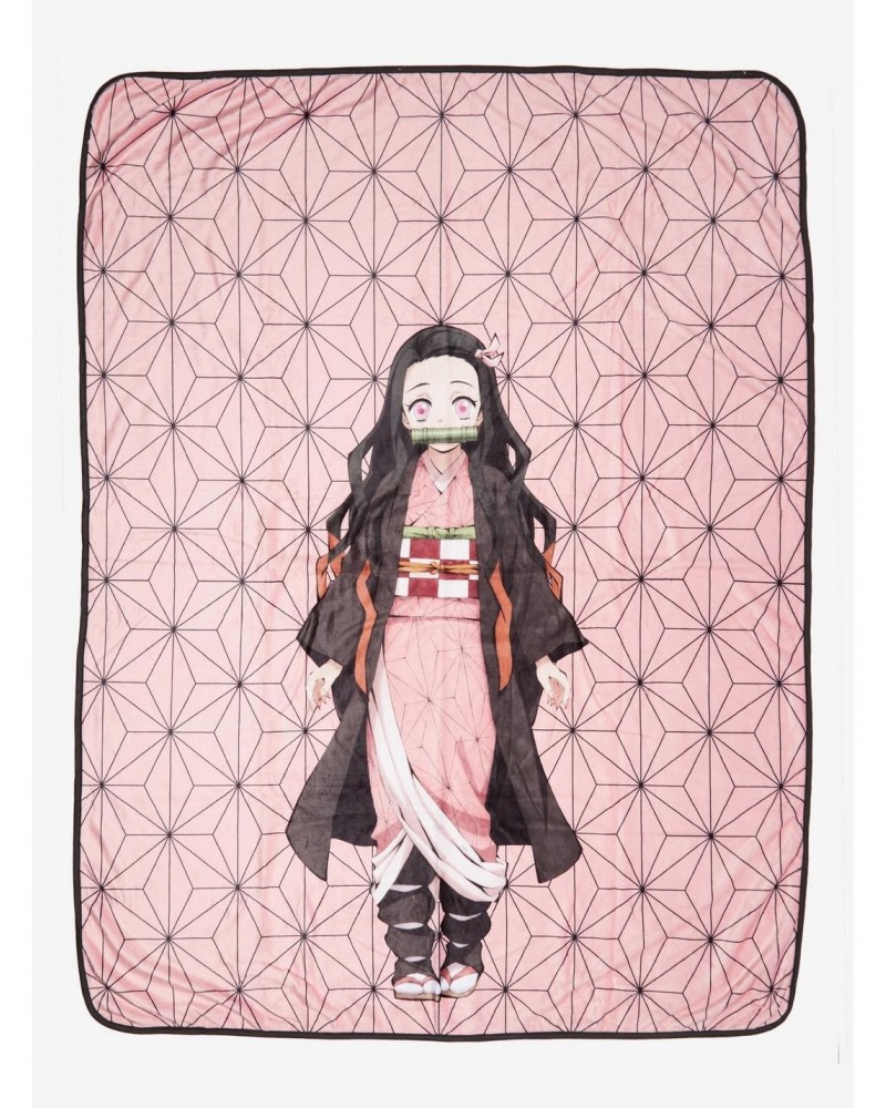 Demon Slayer: Kimetsu No Yaiba Pink Nezuko Throw Blanket $11.70 Blankets