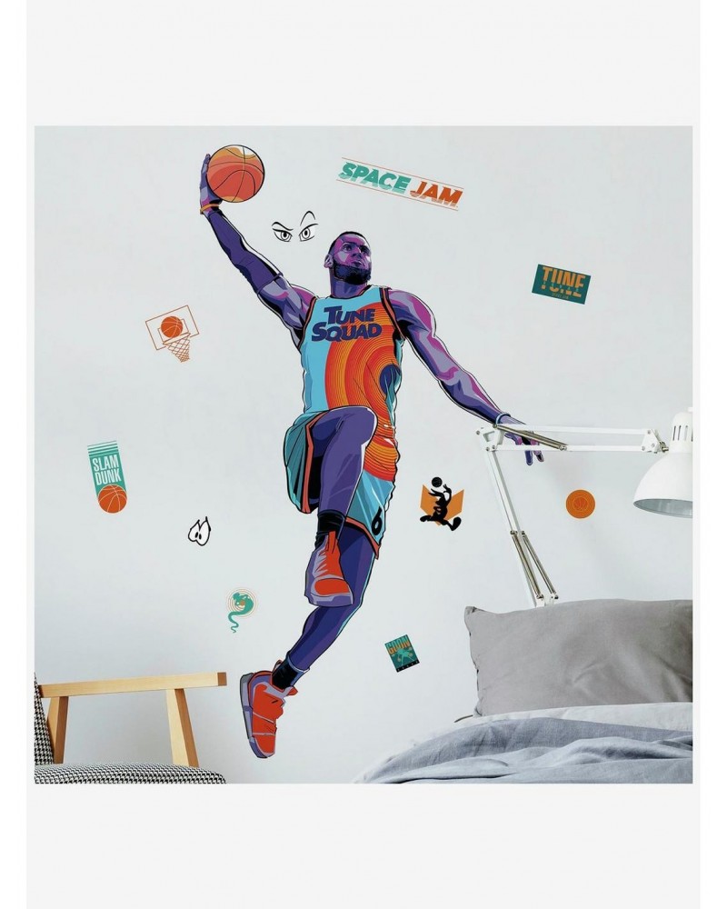 Space Jam Lebron Peel & Stick Giant Wall Decals $11.71 Decals