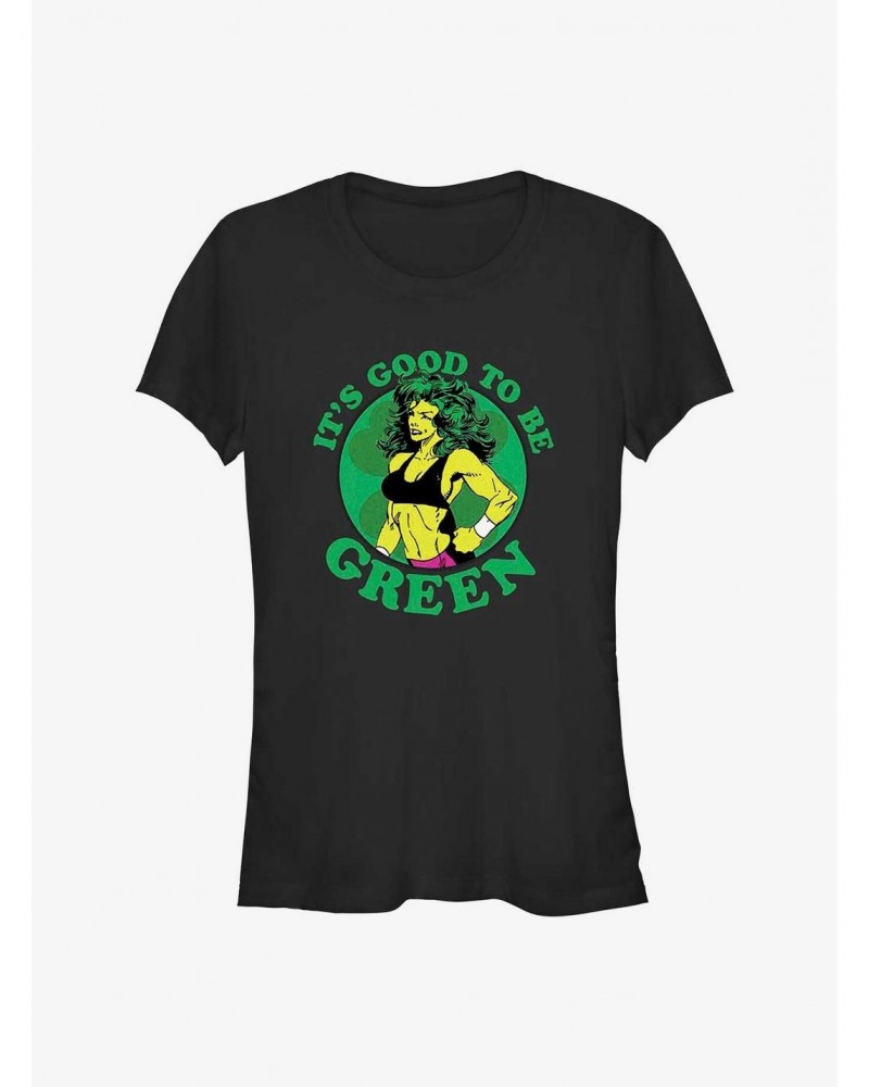 Marvel She Hulk It's Good To Be Green Girls T-Shirt $10.96 T-Shirts