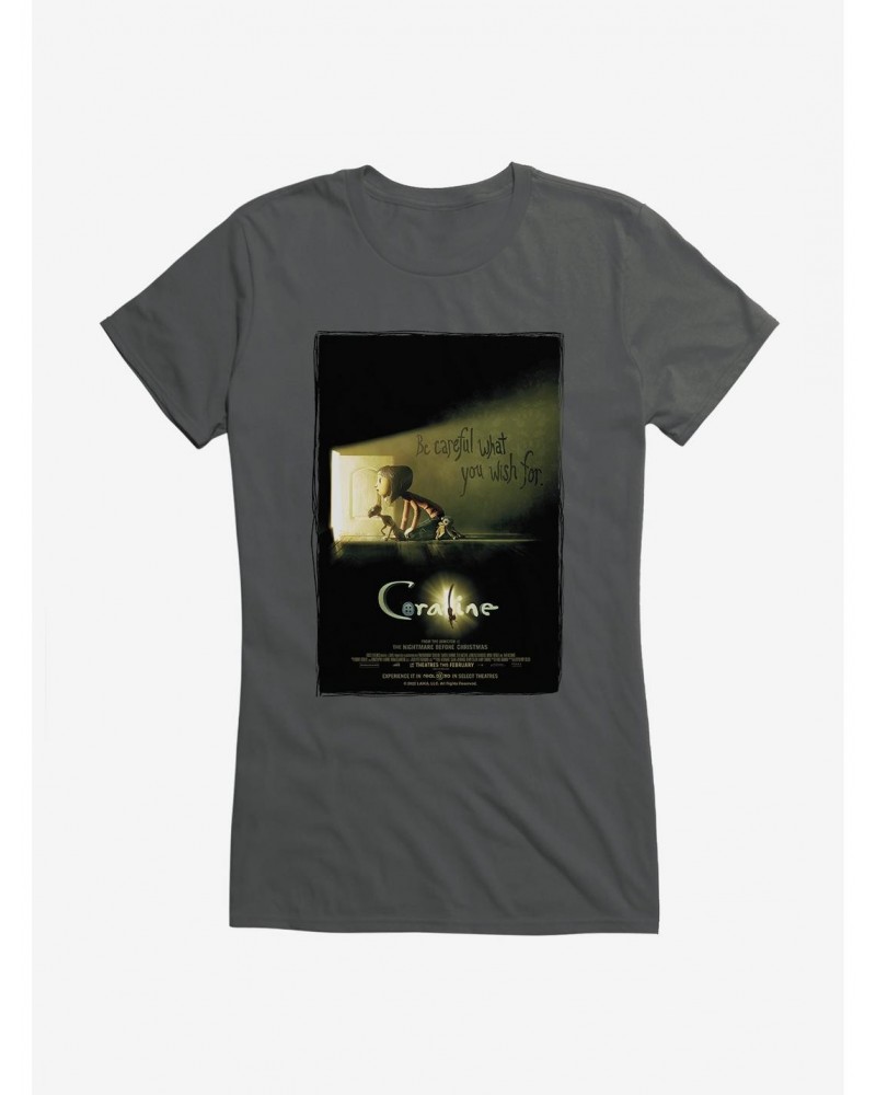 Coraline Be Careful Poster Girls T-Shirt $9.46 T-Shirts