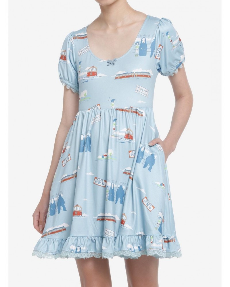 Studio Ghibli Spirited Away Sea Railway Ruffle Dress $11.49 Dresses