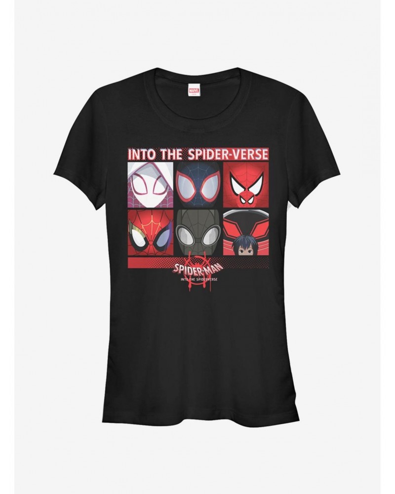 Marvel Spider-Man: Into The Spider-Verse Six Up Girls T-Shirt $5.18 T-Shirts
