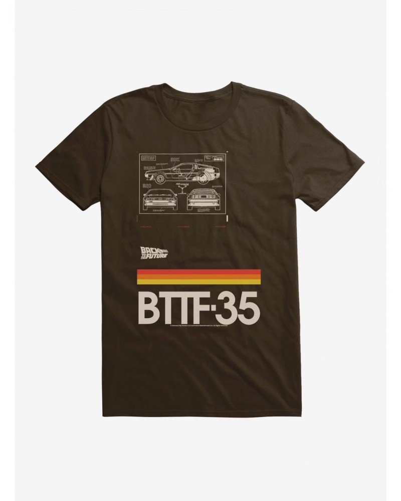 Back To The Future DeLorean Diagram T-Shirt $5.93 T-Shirts