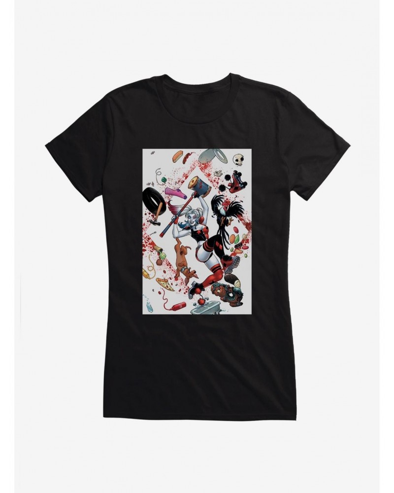 DC Comics Batman Harley Quinn And Her Favorite Things Girls T-Shirt $8.17 T-Shirts