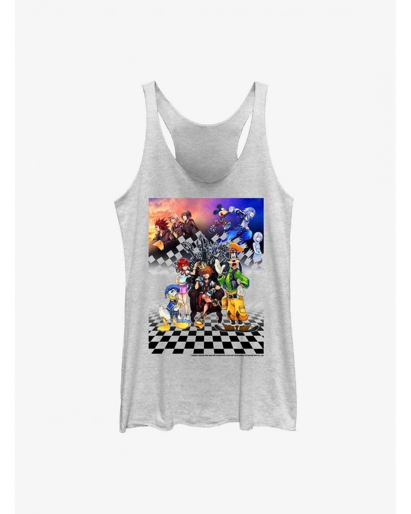 Disney Kingdom Hearts Group Checkers Girls Tank $8.91 Tanks