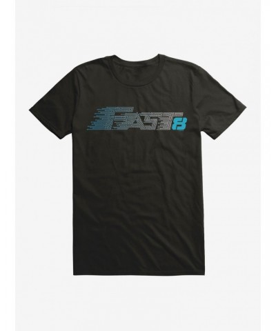The Fate Of The Furious Fast 8 Blue Speed Logo T-Shirt $5.93 T-Shirts